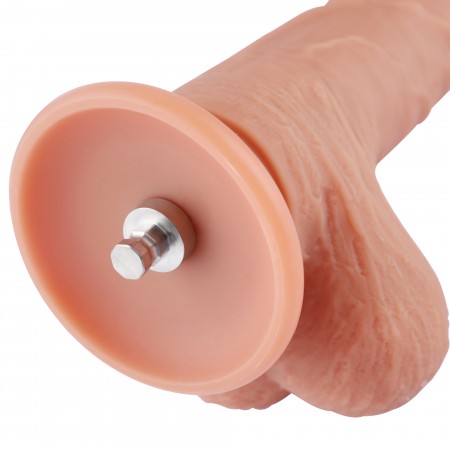 Hismith 22,60 cm silikonové dildo s kompletním šourkem pro prémiový sexuální stroj Hismith se systémem KlicLok, 16,51 cm použite