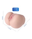 Realistisk Masturbator Sexdocka med stora röv Tight Canals for Men Masturbation Vagina Analsex