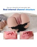 3D realistisk masturbator sexdukke med store rumpe tette kanaler for menn Onani Vagina Analsex