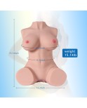 Jessie 7 kg realistický 3D mužský masturbátor, panenka s napůl tělem, vagína a anál