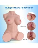 Jessie 7 kg realistický 3D mužský masturbátor, panenka s napůl tělem, vagína a anál