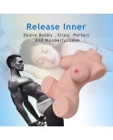 Jessie 7kg Realistic 3D Male Masturbator, Half Body Sex Doll with Vagina and Anal