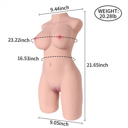 Maya 9 kg mandlig masturbator kvindelig Torso sexlegetøj til mænd Mand masturbation Voksen legetøj med stor brystvagina og anal