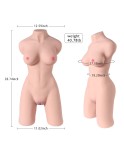 Lauren 19kg Life-Sized Adult Toy Women Torso Sex Doll for Men, Male Masturbator Pussy Ass with Skeleton-3D