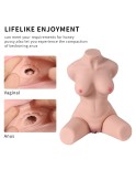 Lauren 19 kg Livsstorlek vuxen leksak Kvinnor Torso Sex docka för män, manlig masturbator fitta röv med skelett-3D