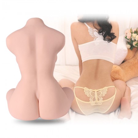 Lauren 19 kg Livsstor voksen leketøy kvinner Torso sexdukke for menn, mannlig masturbator fitte rumpe med skjelett-3D