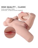 Lauren 19kg Life-Sized Adult Toy Women Torso Sex Doll for Men, Male Masturbator Pussy Ass with Skeleton-3D