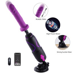 Hismith Pro Traveler 2.0, Bærbar Sex Machine med Fjernkontroll - KlicLok System - 17.5 cm Insertable Silicone Dildo