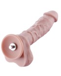 9.1" Silicone Dildo for Hismith Sex Machine with Kliclok System Connector, 7.5" Insertable Length,Flesh