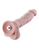 9,1 "Silikondildo til Hismith Sex Machine med Kliclok-systemstik, 7,5" indsætbar længde, kød