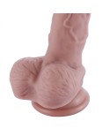 9.1" Silicone Dildo for Hismith Sex Machine with Kliclok System Connector, 7.5" Insertable Length,Flesh