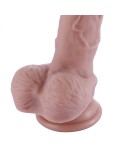 Dildo in silicone da 9,1 "per macchina sessuale Hismith con connettore di sistema Kliclok, lunghezza inseribile 7,5", carne