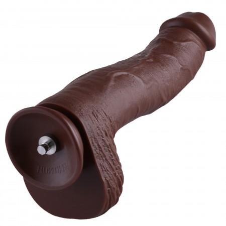 11,8 "Hismith silikondildo, 9,4" Indsættelig 2,2 "diameter KlicLok-stik, kaffe