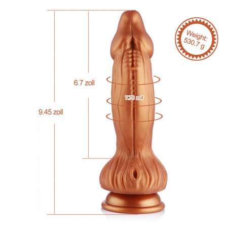 Hismith 9,45" Silikon-Dildo mit KlicLok-System für Hismith Premium-Sexmaschinen, 6,7" Länge zum Einführen, Gurt 7,67" Durchmesse