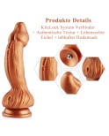 Hismith 24 cm Silikon-Dildo mit KlicLok-System für Hismith Premium-Sexmaschinen, 17 cm Länge zum Einführen, Gurt 19 cm Durchmess