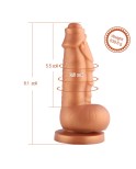 Hismith 8.1" Squamule Silicone Dildo with KlicLok System for Hismith Premium Sex Machine, 5.9" Insert-able Length, Girth 6.9" Di