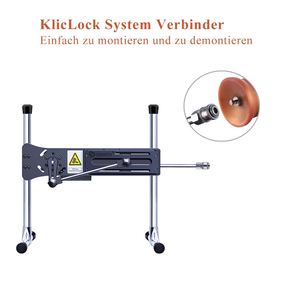 Hismith 8,46" Spiralkorn-Silikon-Dildo mit KlicLok-System für Hismith Premium-Sexmaschinen, 6,69" Länge zum Einführen, Umfang 6,