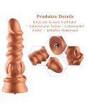Hismith 21.48 cm Spiralkorn-Silikon-Dildo mit KlicLok-System für Hismith Premium-Sexmaschinen, 16.99 cm Länge zum Einführen, Umf Hismith 21.48 cm Spiralkorn-Silikon-Dildo mit KlicLok-System für Hismith Premium-Sexmaschinen, 16.99 cm Länge zum Einführen, Umf