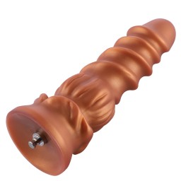 Hismith 8.46" Spiral Grain Silicone Dildo with KlicLok System for Hismith Premium Sex Machine, 6.69" Insert-able Length, Girth 6