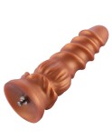 Hismith 21.48 cm Spiralkorn-Silikon-Dildo mit KlicLok-System für Hismith Premium-Sexmaschinen, 16.99 cm Länge zum Einführen, Umf