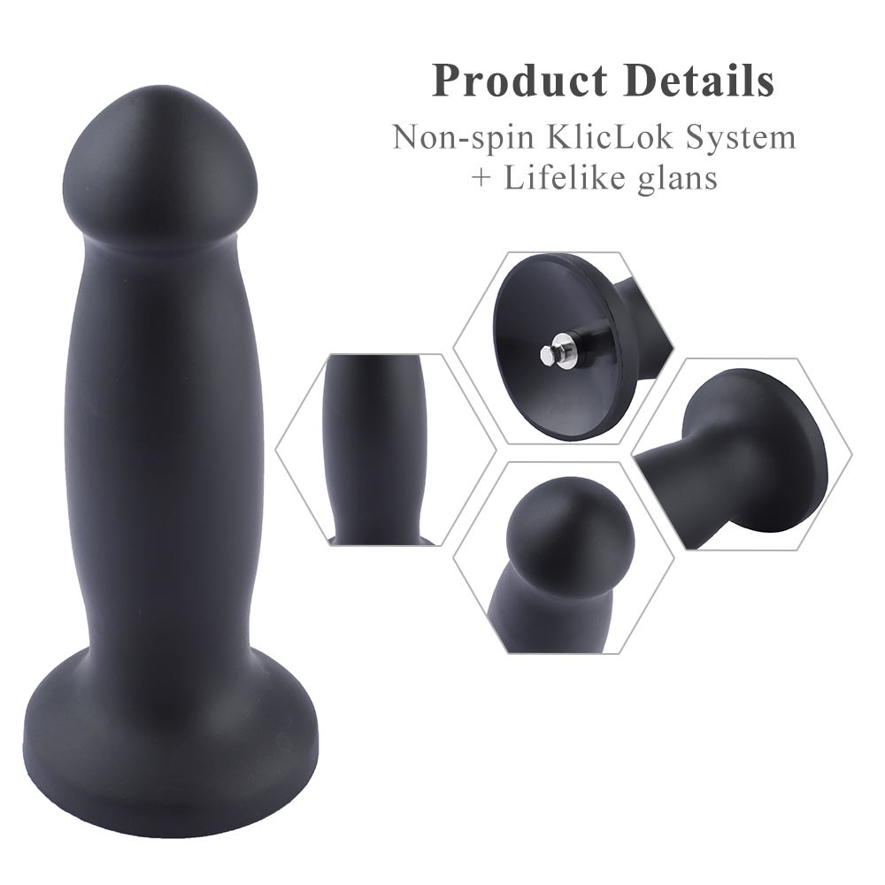 Hismith 7,28" Silikon-Knopfpfropfen mit KlicLok-System für Hismith Premium Sexmaschine, 6,69" Länge zum Einführen, Umfang 6,2" D