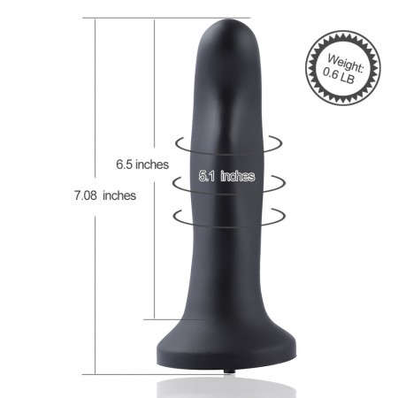Hismith 7.08 "Plug anale in silicone P-Spot con sistema KlicLok per macchina sessuale Hismith Premium, lunghezza inseribile 6,5"