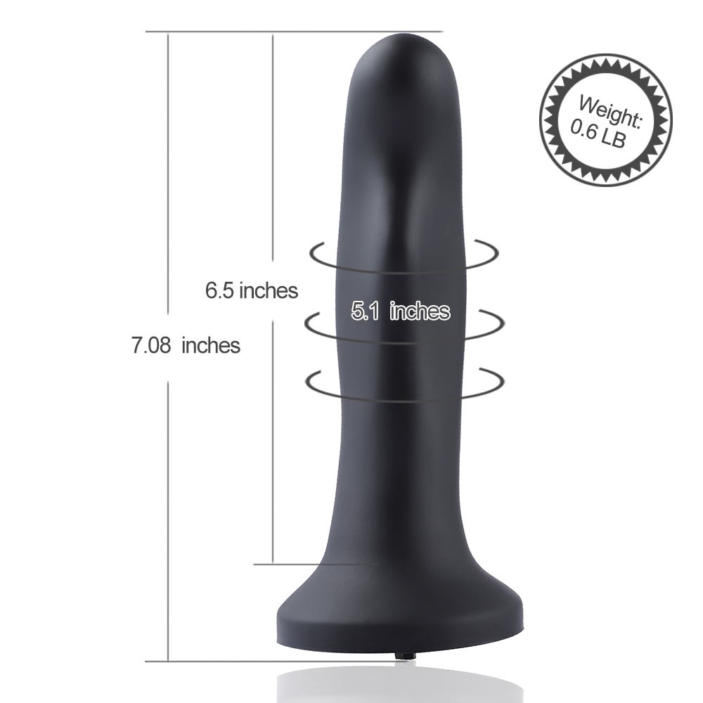 Hismith 7,08"G-Punkt Silikon Anal Plug mit KlicLok-System für Hismith Premium Sexmaschine, 6,5" Länge zum Einführen, Umfang 5,1"