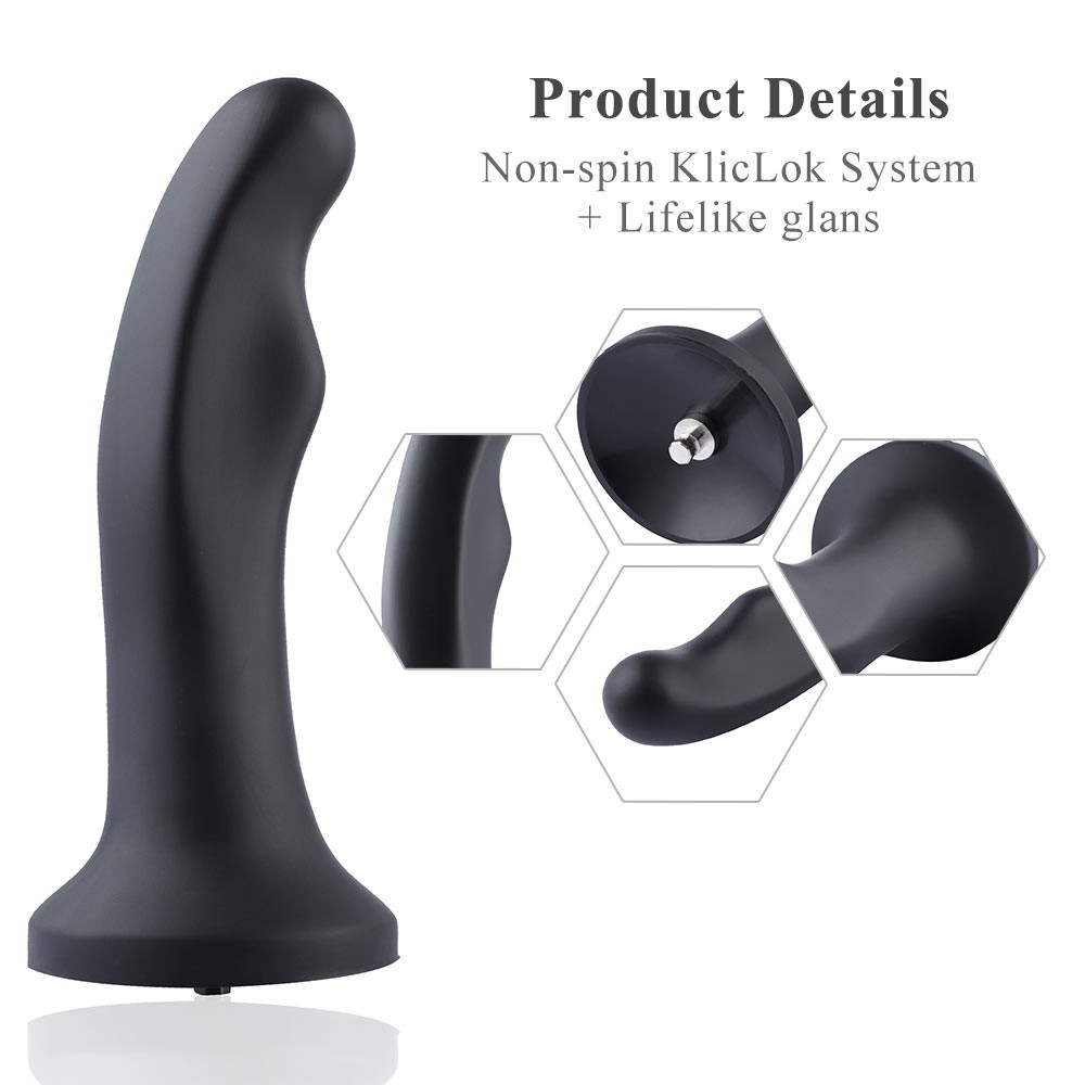 Hismith 7,08"G-Punkt Silikon Anal Plug mit KlicLok-System für Hismith Premium Sexmaschine, 6,5" Länge zum Einführen, Umfang 5,1"