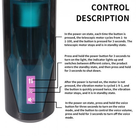 Schub-Masturbationsbecher mit 9-Frequenz-Vibration für Hismith Premium Sex Machine mit KlicLok-System