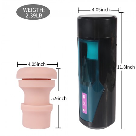 Schub-Masturbationsbecher mit 9-Frequenz-Vibration für Hismith Premium Sex Machine mit KlicLok-System