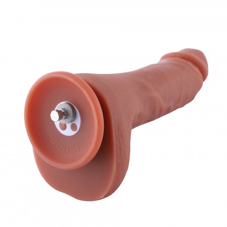 Hismith 21,84 cm silikondildo med dubbeltäthet för Hismith Premium Sexmaskin med KlicLok-system, 16,51 cm insättningsbar längd, 