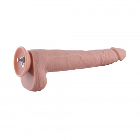 Hismith 29,97 cm extra längd silikondildo för Hismith sexmaskin med KlicLok-system, 24,89 cm infällbar längd, 15,49 cm omkrets, 