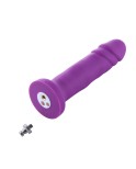 Hismith 6.8" Silicone Dildo, 6.3" Insertable 1.4" Diameter, KlicLok Connector, Purple