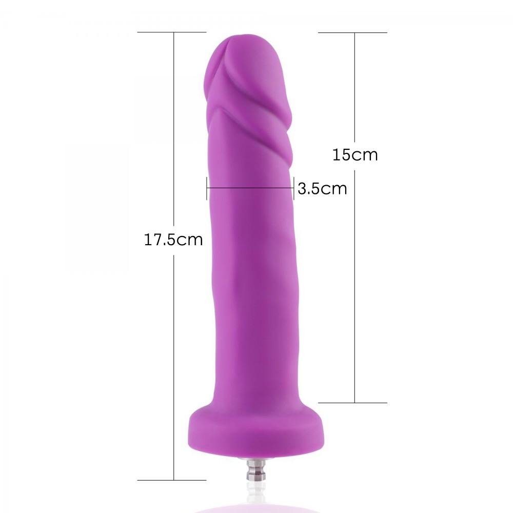 Hismith 6,8 "Silikondildo, 6,3" Einsatz 1,4 "Durchmesser ， KlicLok-Anschluss ， Lila