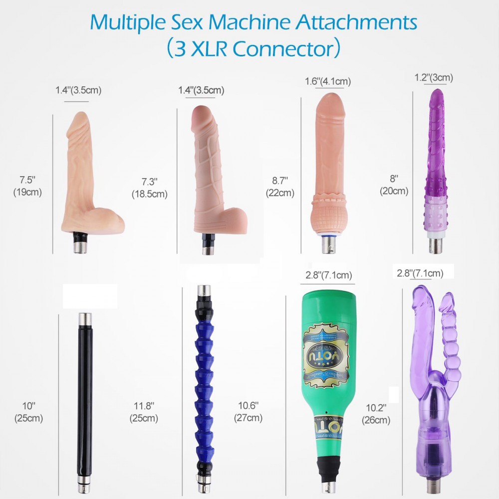 Hismith Basic automatisk jävla maskin för par, med åtta 3XLR-system Sex Machine-tillbehör