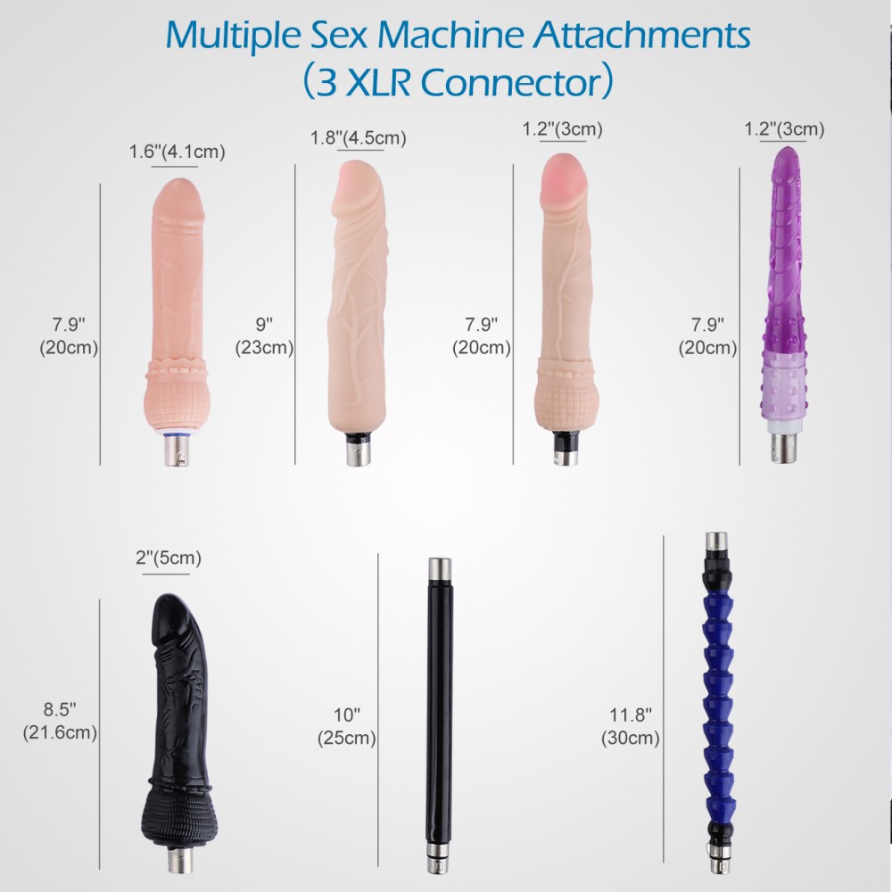 Hismith prisvärd automatisk jävla maskin för analsex med 5 3XLR-dildon