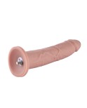 Hismith 26,92 cm lätt böjd silikondildo för Hismith sexmaskin med KlicLok-system, 24,89 cm infällbar längd, 17,98 cm omkrets, 5,