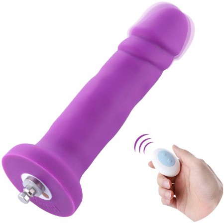 Dildo in silicone Hismith da 6,8 ", diametro inseribile da 6,3" e 1,4 "， Connettore KlicLok ， Viola