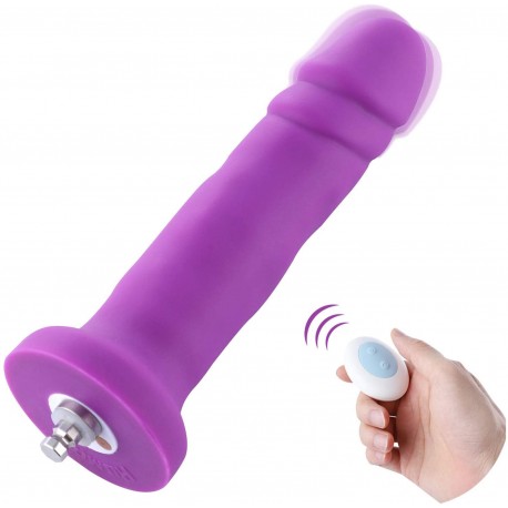 Hismith 6,8 "silikonové dildo, 6,3" zasouvací průměr 1,4 "， KlicLok konektor ， fialová