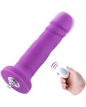 Hismith 6.8" Silicone Dildo, 6.3" Insertable 1.4" Diameter, KlicLok Connector, Purple