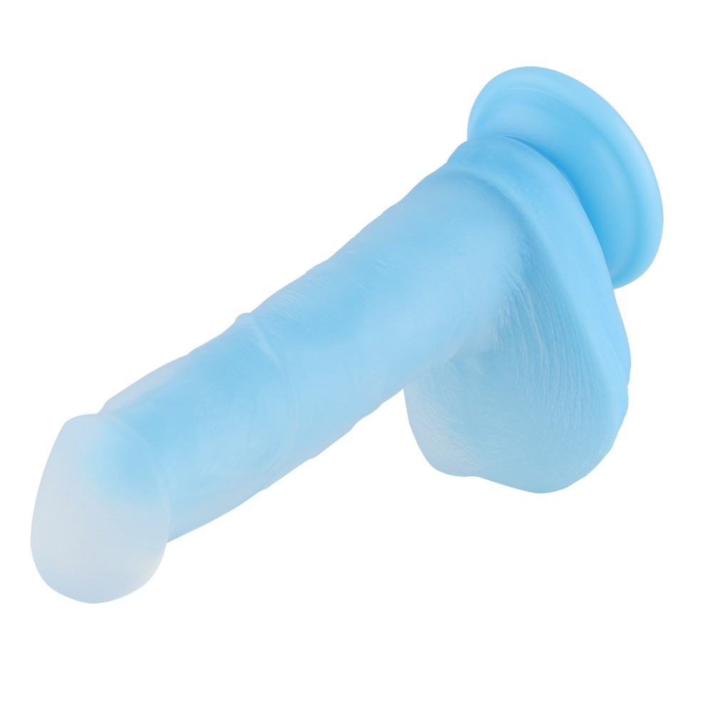 Hismith 8 ”Glow Dildo, Grows in the Dark Silicone Dong med KlicLok System