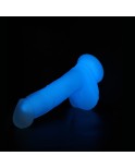 Hismith 8” Glow Dildo, Grows in the Dark Silicone Dong with KlicLok System