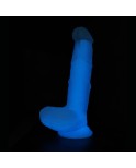 Hismith 8” Glow Dildo, Grows in the Dark Silicone Dong with KlicLok System