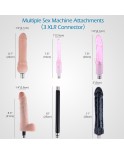 Hismith Basic Sex Machine Bundle for kvinner med 5 dildoer