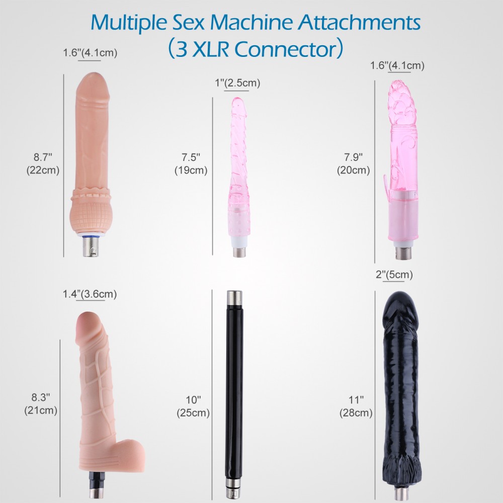 Hismith Basic Sex Machine Bundle til kvinder med 5 dildoer