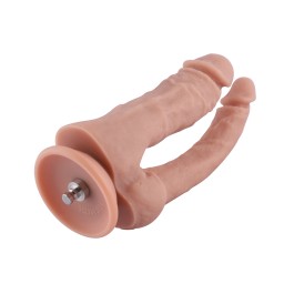 7.28" Double Penis Silicone Dildo for Premium Sex Machine with KlicLok System