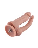 7.28" Double Penis Silicone Dildo for Premium Sex Machine with KlicLok System