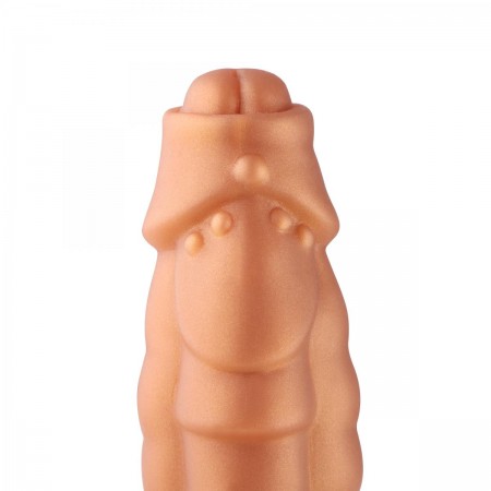 Hismith 8.1 "Silikonowe dildo hipopotama, do seksu Hismith Premium - seria Monster z przyssawką