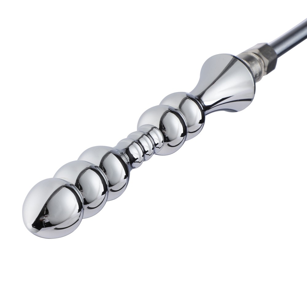 Hismith 8,2 "kovové korálkové anální dildo, hladká hliníková anální hůlka se systémem KlicLok pro prémiový sexuální strojek