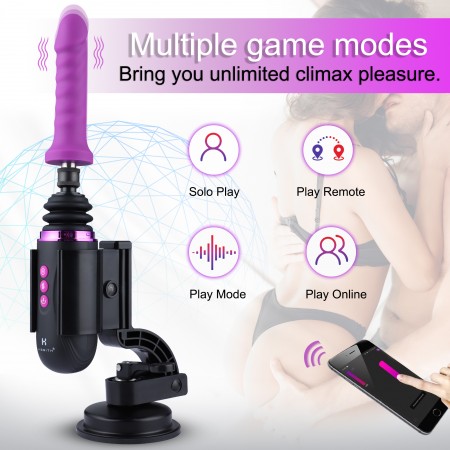 Hismith Capsule - Håndholdt Premium Sex Machine med KlicLok System - App Control Mini Sex Machine med rejsetaske